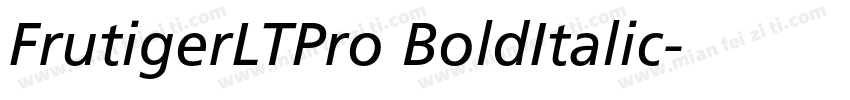 FrutigerLTPro BoldItalic字体转换